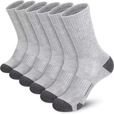 6 Pairs Mens Sports Socks Cotton Rich Cushioned Football Crew Sock Size 6-11 UK