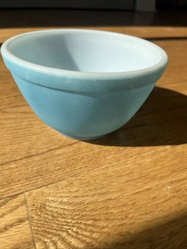 Vintage Pyrex Small  Mixing Bowl Turquoise Blue T.M. Reg, U.S. Pat. Off.
