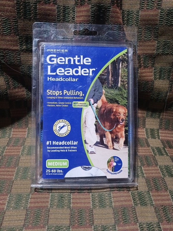  Premier Gentle Leader Head Collar Medium Royal Blue 25- 60lb With Training DVD