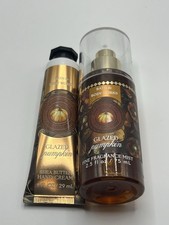 Bath  Body Works Glazed Pumpkin Mist Spray 2.5 Oz  Hand Cream Travel 1 oz 