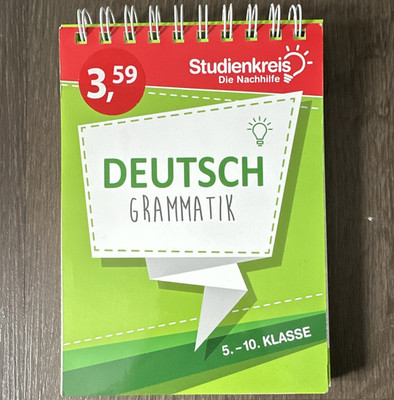 Studienkreis Deutsch Grammatik Pocket-Lernblock 5. 10. Klasse ISBN 9783625177951