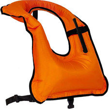 Inflatable Snorkel Vest Adults Swim Vest Portable Snorkeling Jackets for Divi...