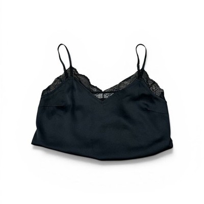 Abercrombie Black Satin Lace Bodysuit Cami | Size M