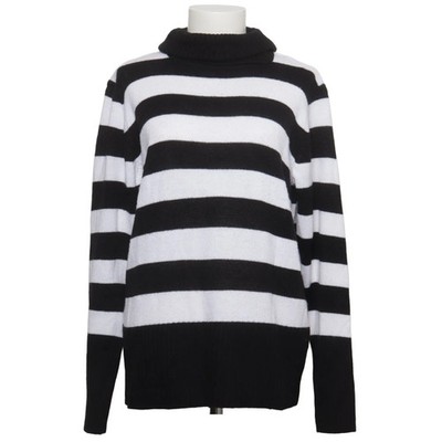 Janina, Strickpullover, Größe: 48, Schwarz/Weiß, Streifen, Damen #nbm