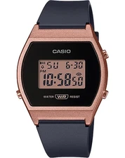 New Casio LW204-1A, Illuminator Women's Black Resin Watch, Alarm, WR 50M