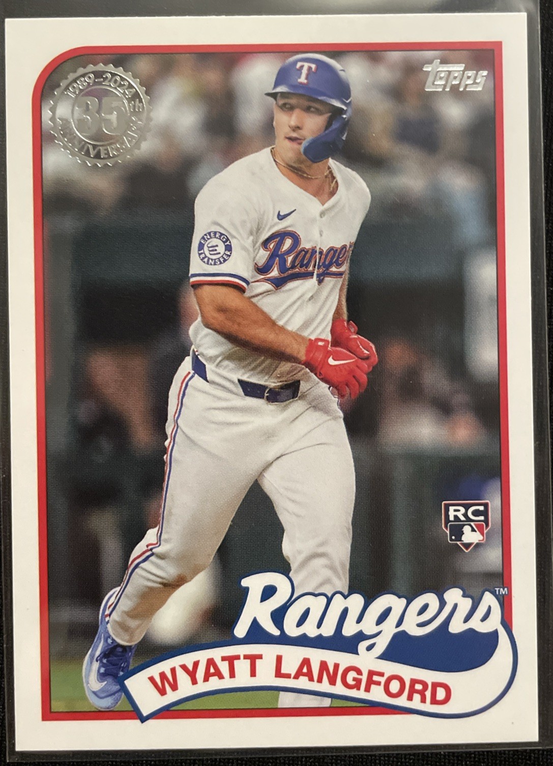 2024 Topps Update Wyatt Langford 1989 35th Anniversary Rookie RC 89US-36 Rangers