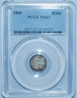1860 PCGS MS63 Liberty Seated Half Dime