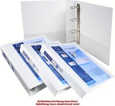 EXACOMPTA Präsentations-Ringbuch, A4 Maxi, weiß, 4D-Ring 30mm Ø,  Außentaschen