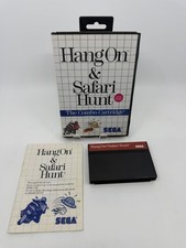 Hang-On / Safari Hunt Combo Cartridge for Sega Master System Complete CIB Tested