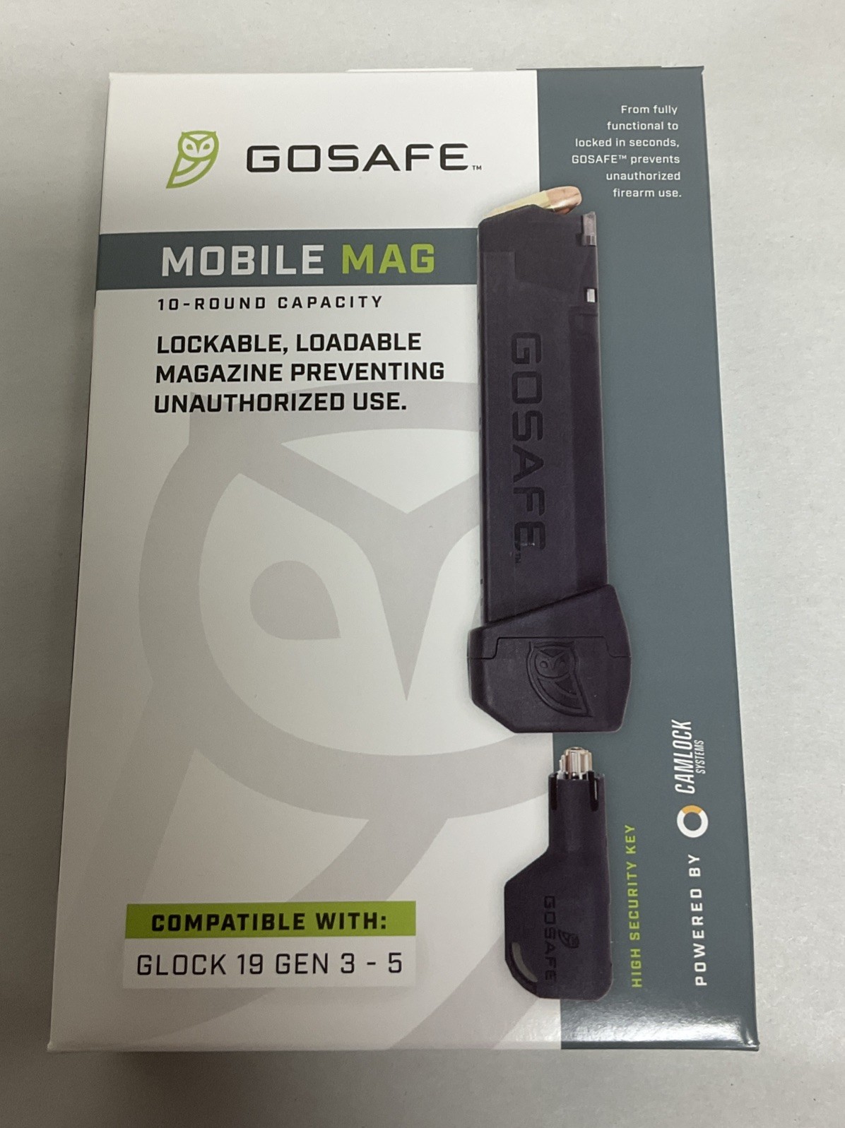 GoSafe Lockable, Loadable Magazine For Glock 19 Gen 3-5- Free shipping