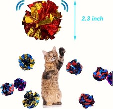 Cat Toys 20 Packs Interactive Crinkle Ball, 2.3 20 Packs, multiple colors 