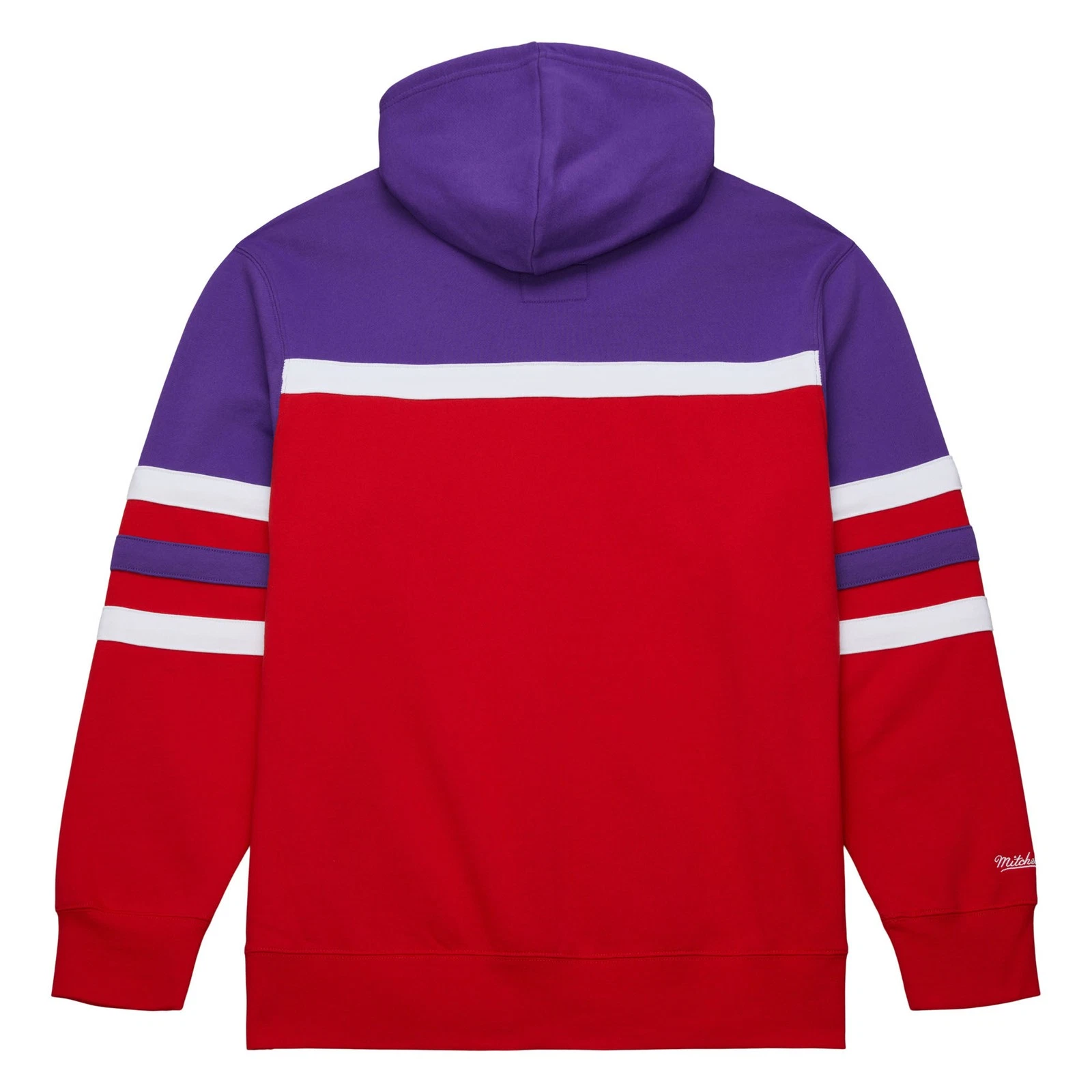 Men's Toronto Raptors Mitchell & Ness Red/Purple Head Coach Pullover Hoodie