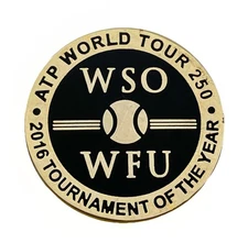 Tennis Tournament Pin Enamel Lapel 2016 WSO WFU World Tour 250