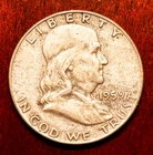 1959-D U.S. Franklin Silver Half Dollar Coin