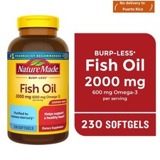 new Burp Less Fish Oil 2000 mg   Omega 3 Soft...