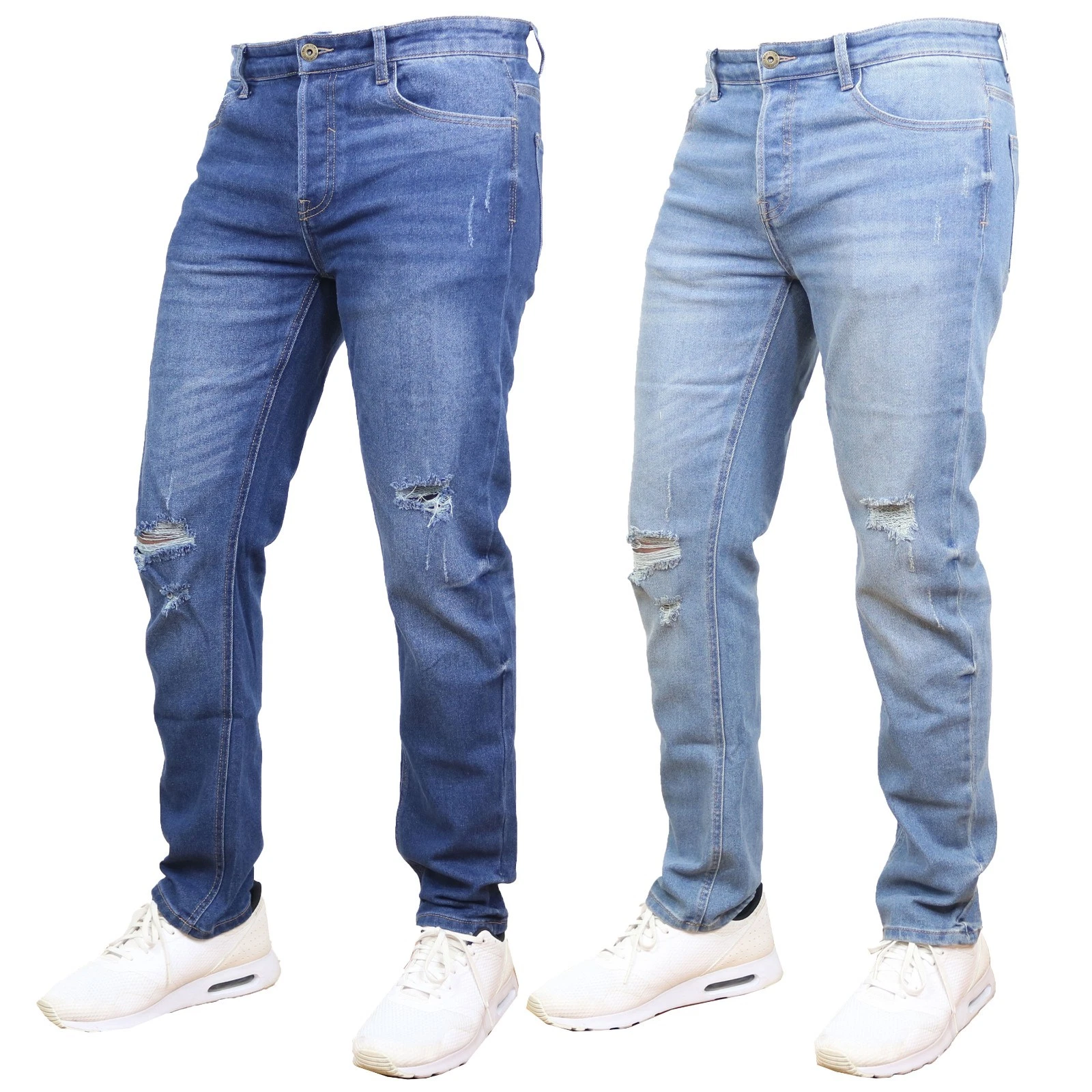 Men’s 2-PACK Stretch Fit Ripped Jeans (Sizes- 30-42) Stylish Design & Free Ship