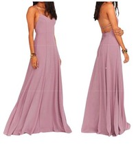 NWOT Show Me Your Mumu Weddings Godshaw Goddess Gown Chiffon Mauve Large