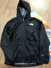 The North Face Boy size 10 12 DryVent Hood Rain Jacket Black medium nylon zip