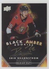 2019-20 Upper Deck Clear Cut Black Amber Autos Rookies Erik Brannstrom Auto 0o5t
