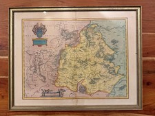 Waldeck Comitatus Landkarte Hessens Blaeu Amsterdam 1635 Kupferstich orig kolor