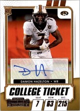 2021 Panini Contenders Draft Picks #301 Damon Hazelton Jr. RC Auto - NM-MT