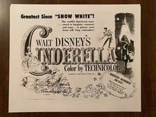 Ilene Woods Signed Autographed 10x8 Cinderella Photo With COA Disney Voice Actre
