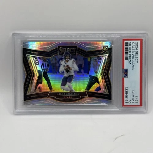 Caleb Williams 2024 Select Field Level Silver Prizm RC SP Rookie PSA 10