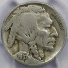 1937-D 3 Legs 5c Buffalo Nickel - PCGS F 12