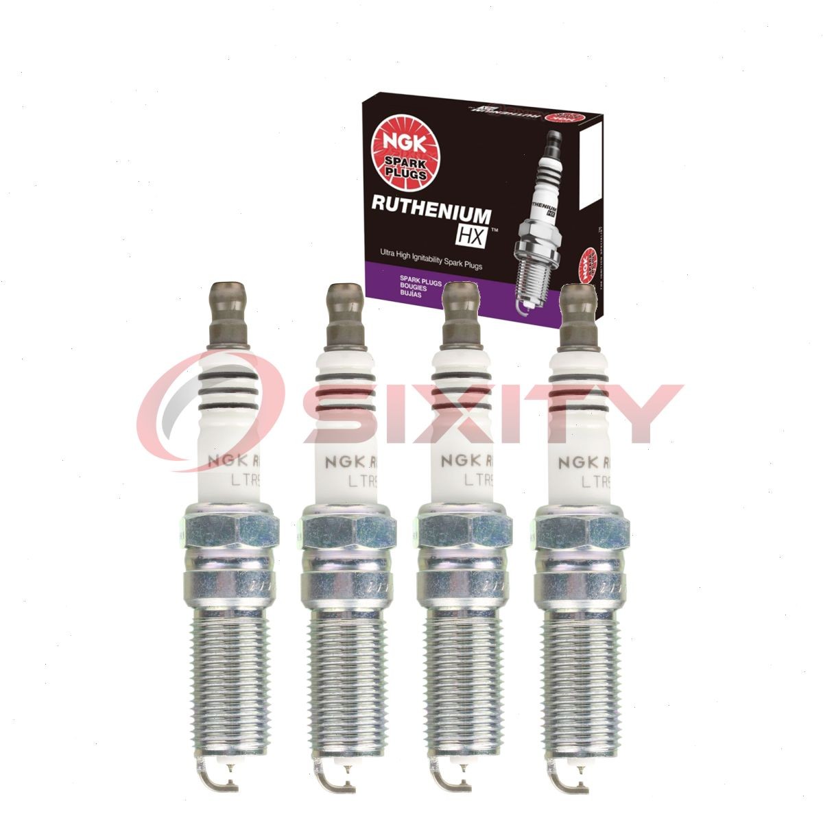 4 pc NGK Ruthenium HX Spark Plugs for 2014-2021 Ford Transit Connect 2.5L L4 lk