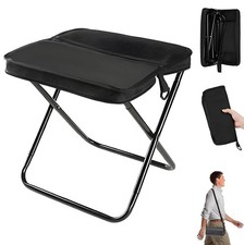 2 in 1 Foldable Backpack Stool Portable Outdoor Camping Fishing Folding Chair UK
