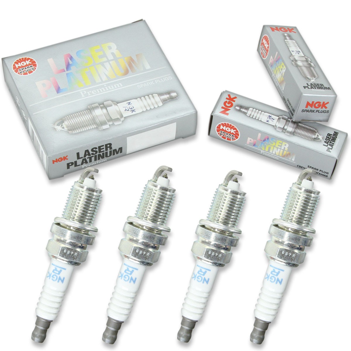 4 pcs NGK Laser Platinum Spark Plugs for 1990-1992 Mazda MX-6 2.2L L4 - yq