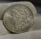 1887 US Morgan Silver Dollar $1 AU Nice Toning