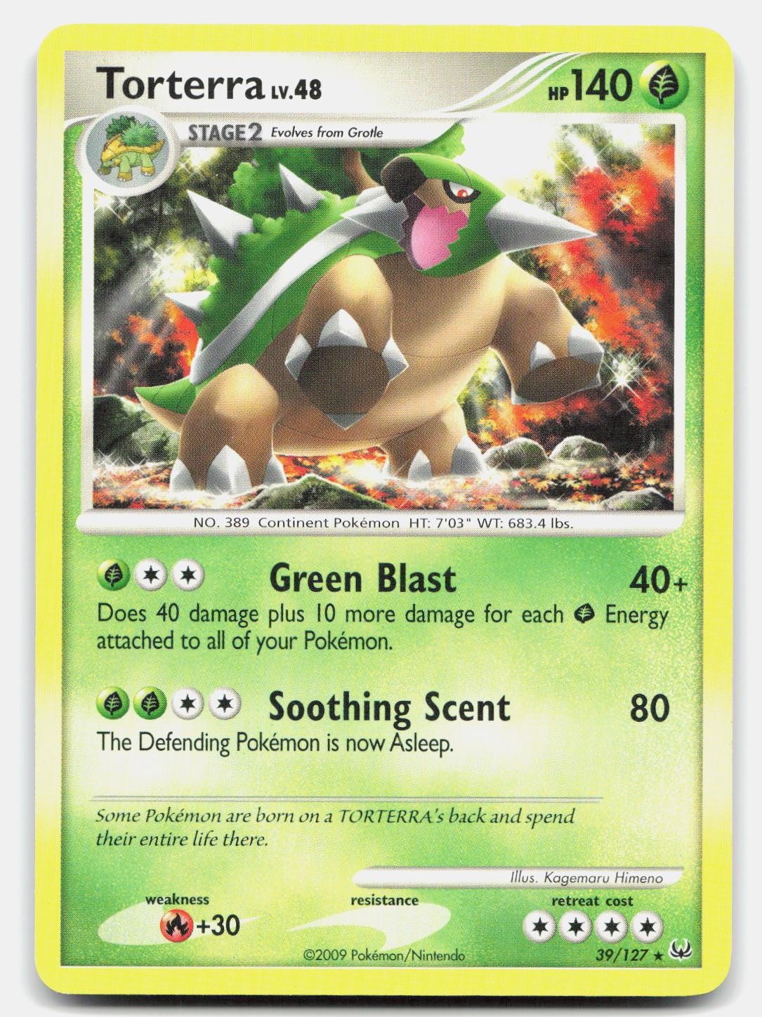 Torterra 39/127 Rare Platinum Pokemon Lightly Played
