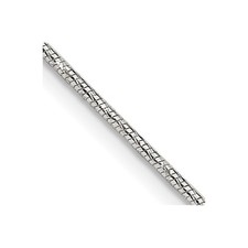 Sterling Silver 1.25mm Diamond-cut Snake Chain Necklace