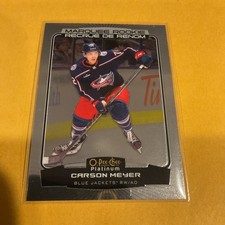 Carson Meyer RC 2022-23 O-Pee-Chee Platinum #249 Marquee Rookies - Blue Jackets