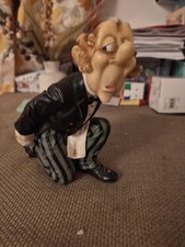 Retro Vintage Resin James The Butler Waiter Wine Bottle Holder 1980's Preowned