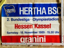 Plakat 1989 Hertha BSC Berlin - Hessen Kassel BRD DFB POKAL DDR FIFA UEFA WM EM