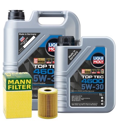 Motoröl 5W30 LIQUI MOLY Top Tec 4600 6L +MANN Ölfilter