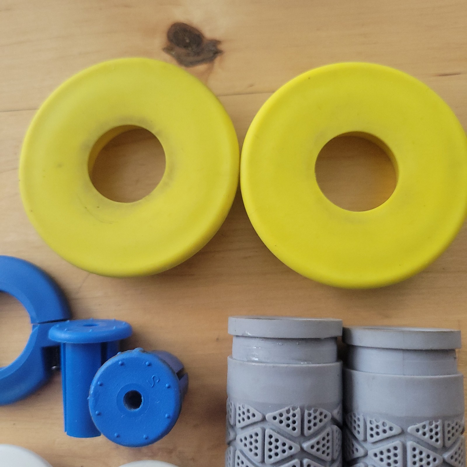 old School NOS  &  used  Ame Fini yellow grey  white  bmx bike grips