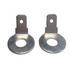 Adapter M6 auf Faston F2 Flachstecker rund (Paar)