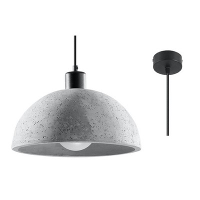 PABLITO Hängelampe 1 E27 Grau Beton SOLLUX SL.0847