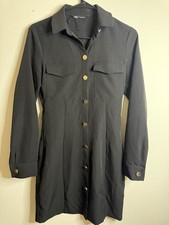 Women's Zara Black Button-Down Mini Dress Size S