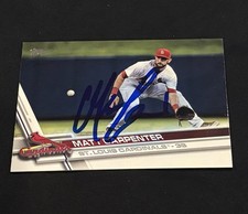 Matt Carpenter Signed 2017 Topps Series 2 #359 St. Louis Cardinals Card IP Auto