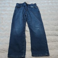 Cat  Jack Boys Athletic Straight Jeans Size 12 Blue Denim Adjustable Waist