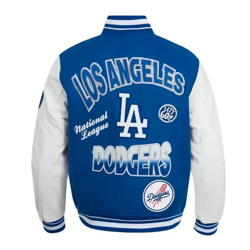 LA Dodger Turn It Up Classic Rib Varsity Jacket