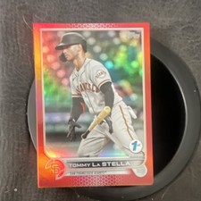 Topps 2022 Series 1 1st Edition Tommy La Stella Giants Red #241 /50 Baseball