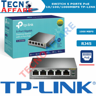 TP-LINK TL-SG1005P PoE Switch 5 Port IEEE 802.3af - 4 PoE + 1 Gigabit UpLink