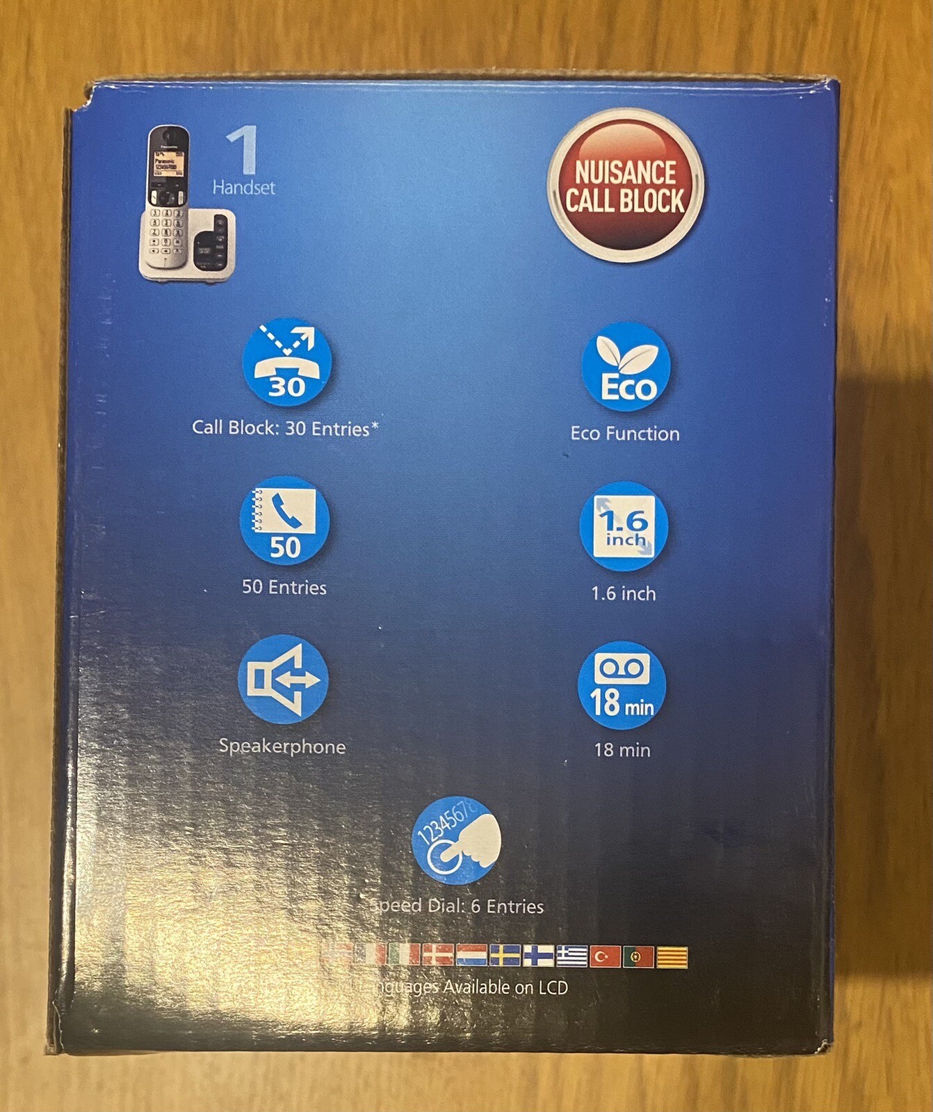 PANASONIC KXTGC220EB CORDLESS PHONE WITH ANSWERING MACHINE SINGLE HANDSET NEW eBay