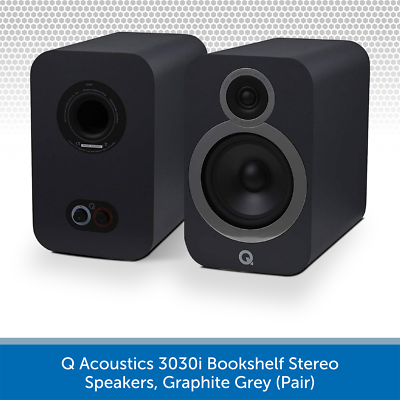 Q Acoustics 3030i Bookshelf Speakers HiFi Stereo Monitors Compact