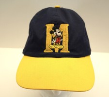 Vintage Mickey Mouse Hat Disney World Navy Blue Yellow Ball Cap - Small/kids
